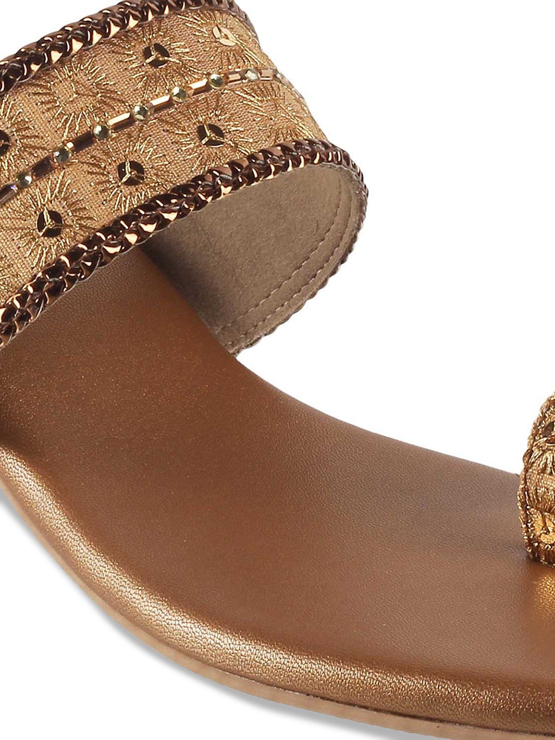 Metro Embellished One-Toe Block Heels