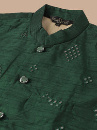 SOJANYA Embroidered Regular Pure Cotton Kurta with Churidar