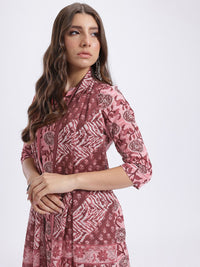 Anouk Ethnic Motifs Print Kurta with Trousers & With Dupatta