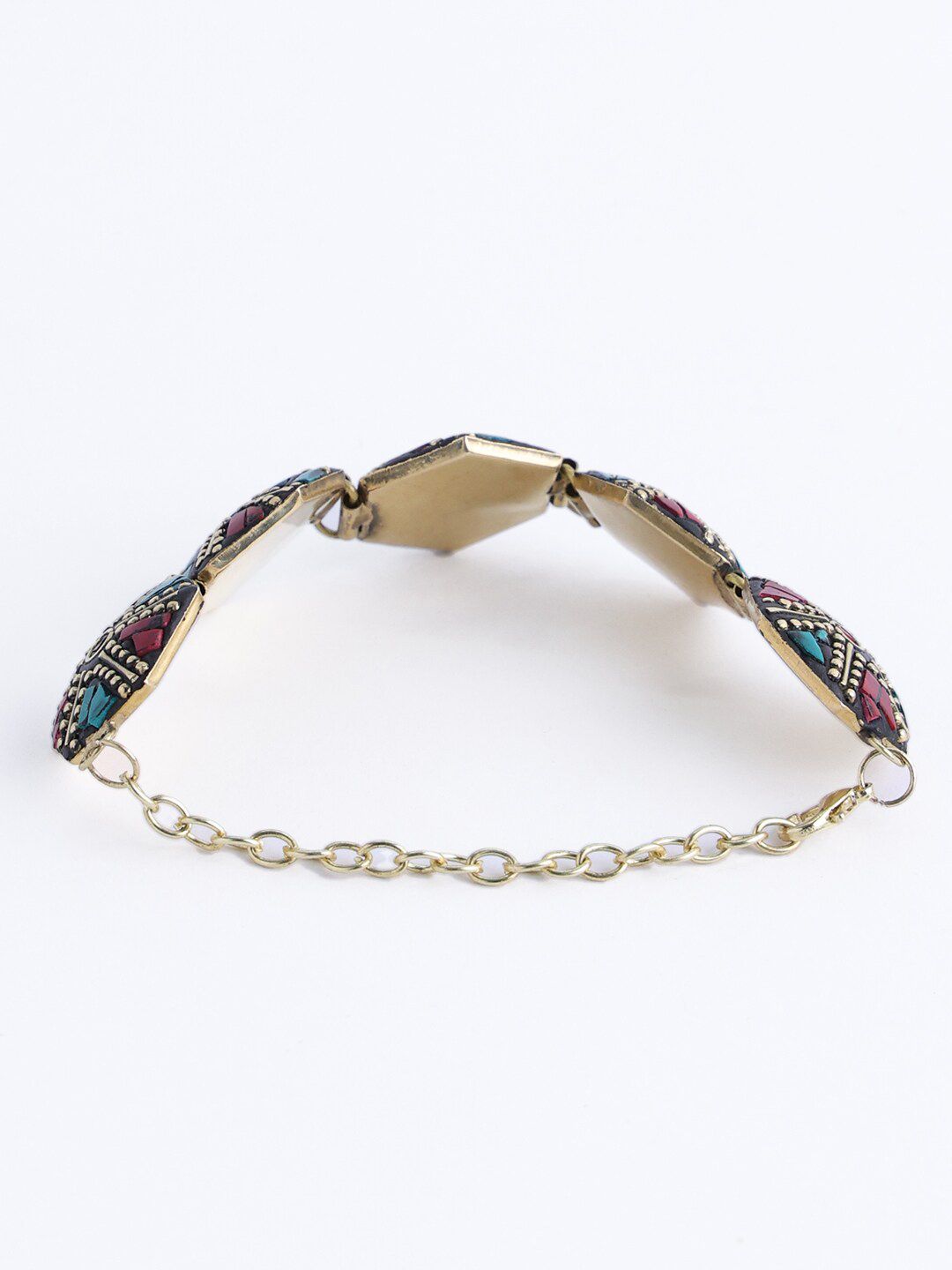 PANASH Carnelian Gold Plated Wraparound Bracelet