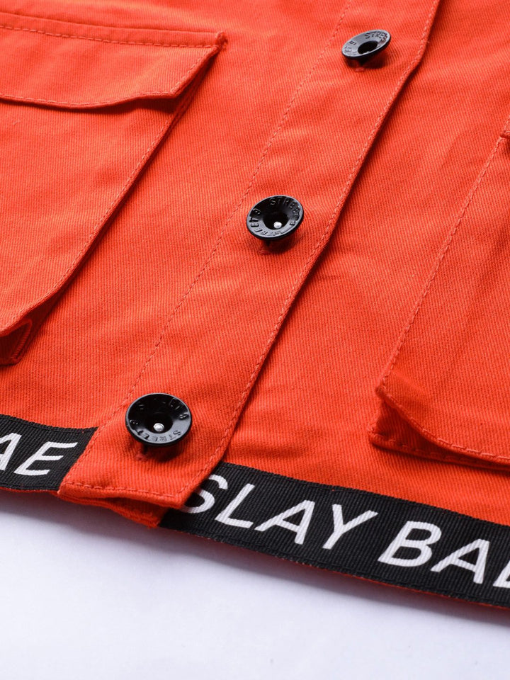 STREET 9 Women Orange Solid Lightweight Tailored Jacket