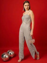 STREET 9 Embellished Sleeveless Basic Jumpsuit