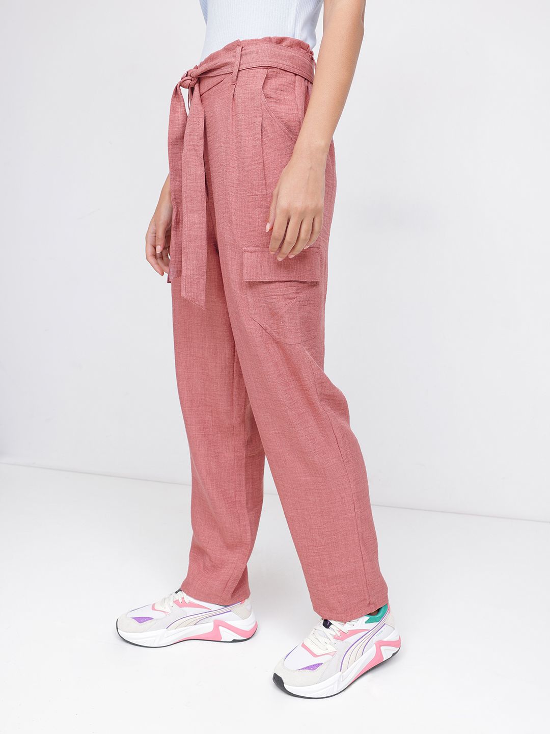 DressBerry Neo Vintage Paperbag Tapered Cargo Pants