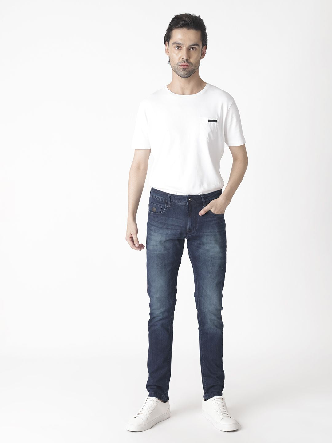 RARE RABBIT Men Avalon Mid-Rise Slim Fit Jeans