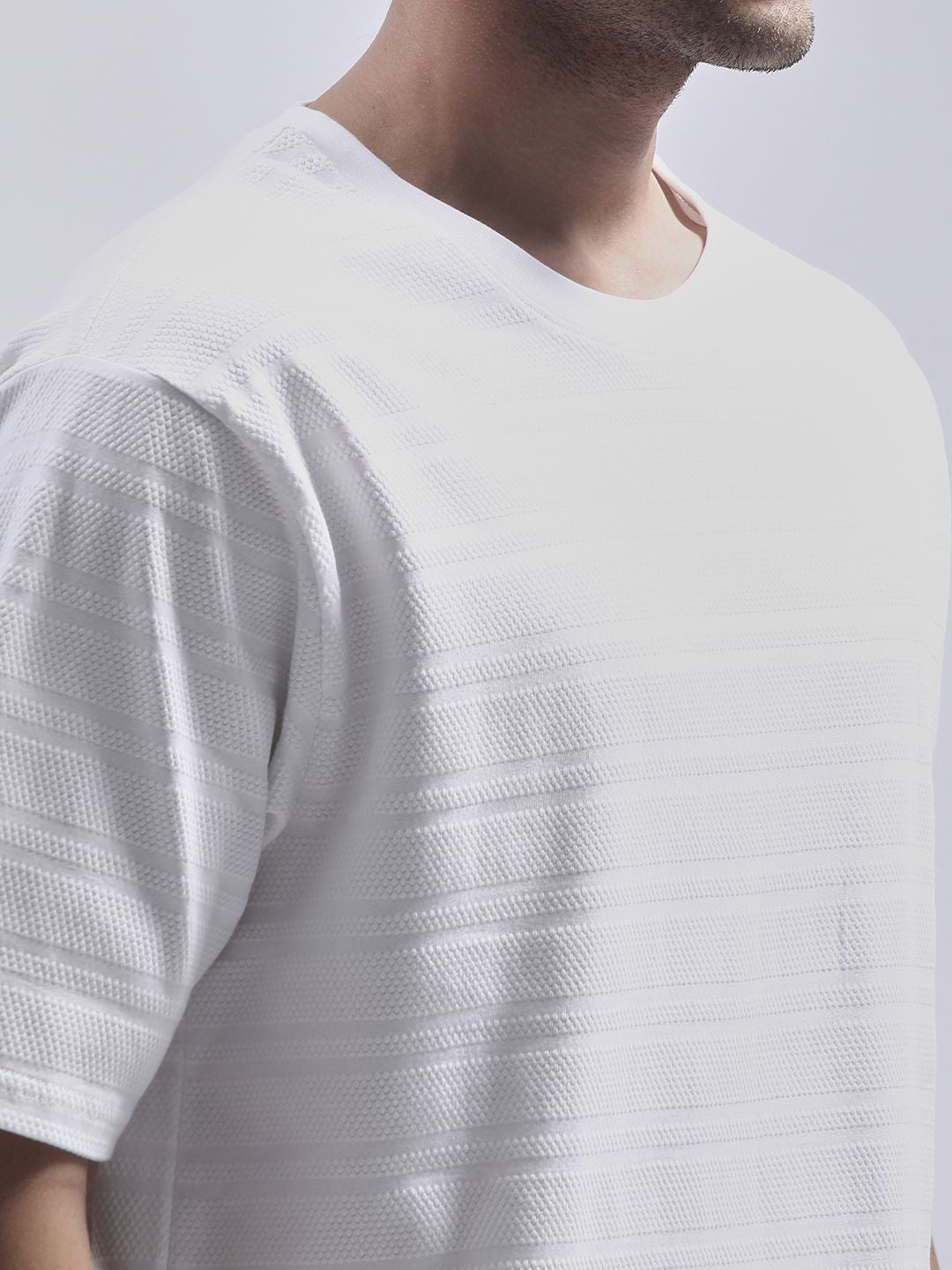 DILLINGER Men Round Neck Solid Oversized Pure Cotton T-shirt