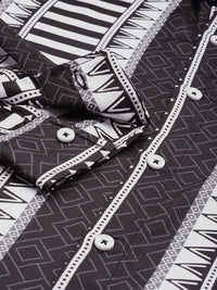 The Indian Garage Co Relaxed Fit Geometric Printed Casual Shirt