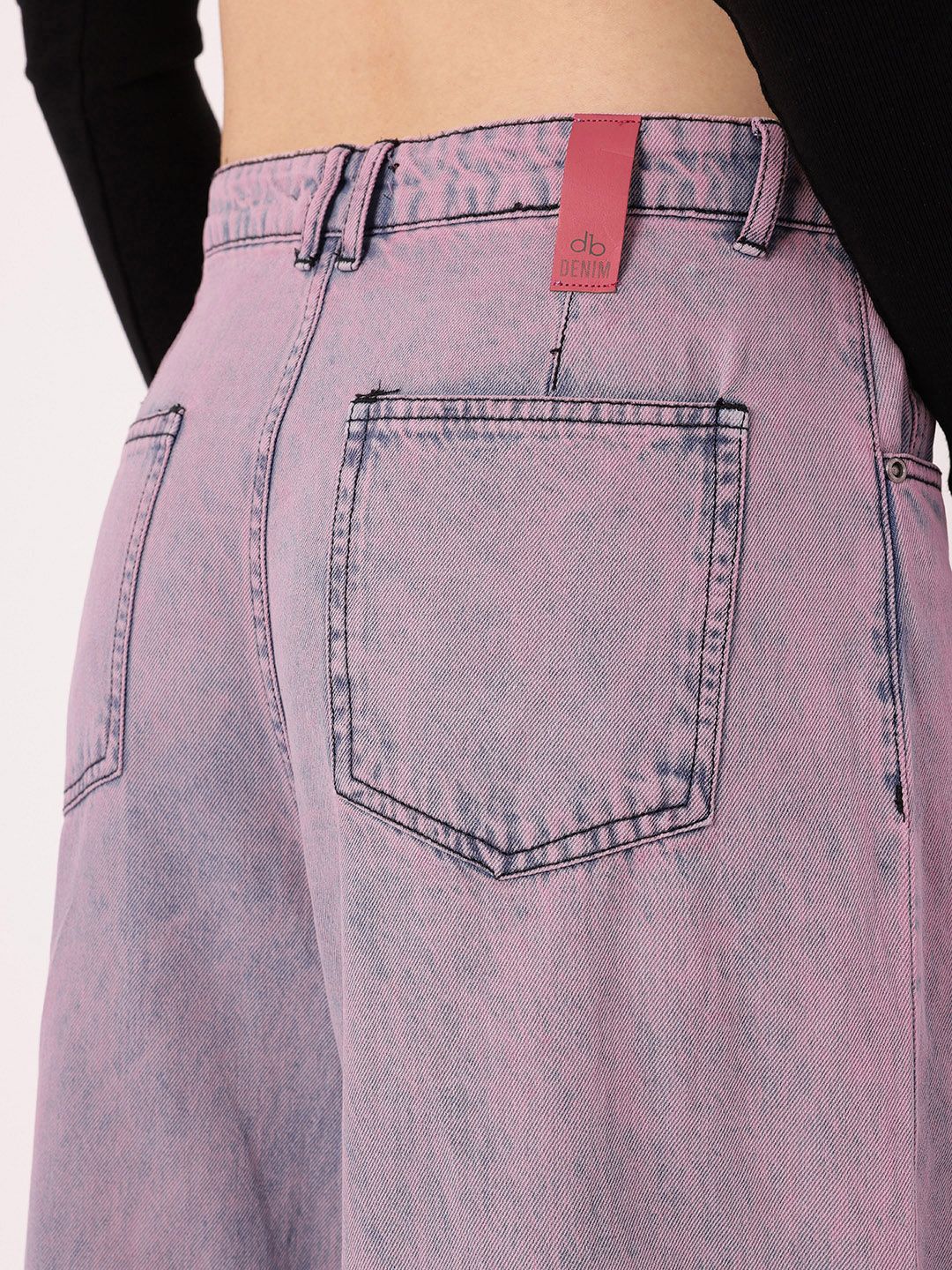 DressBerry Women Urban Chic Baggy Fit Faded Jeans