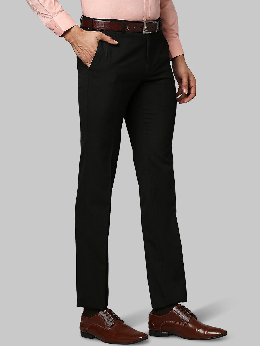 Raymond Men Black Slim Fit Trousers