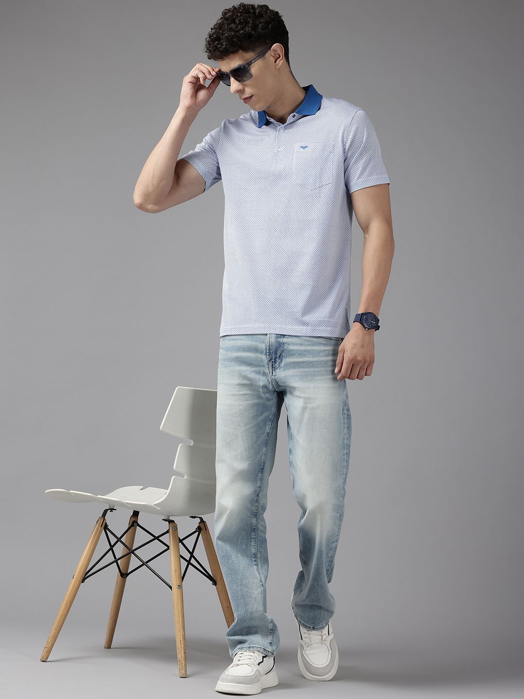 Park Avenue Geometric Printed Slim Fit T-shirt