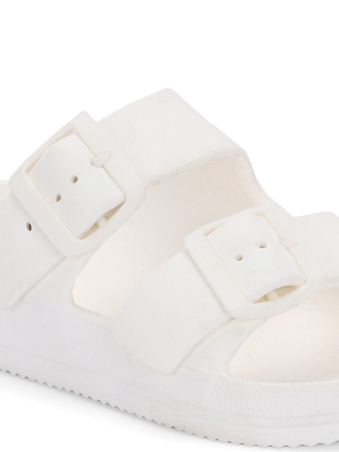 HRX by Hrithik Roshan Women Off White Rubber Sliders