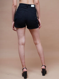 SASSAFRAS BASICS Women Mid-Rise Denim Shorts