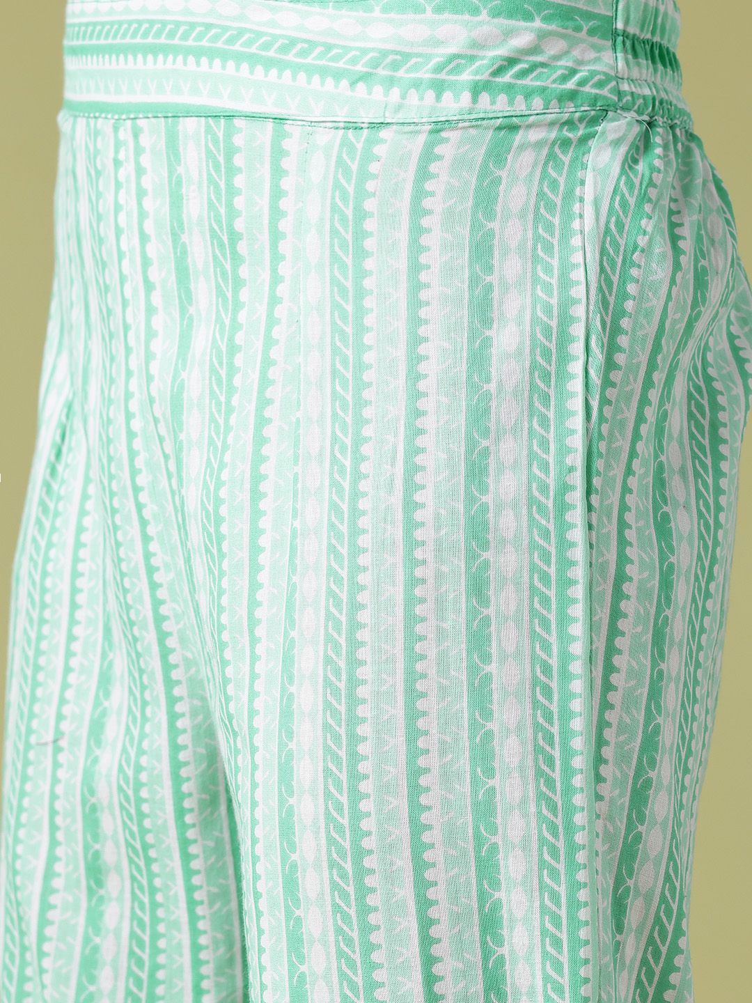 Anouk Floral Print Pure Cotton Kurta with Trousers & Dupatta