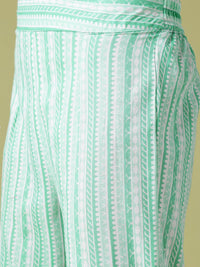 Anouk Floral Print Pure Cotton Kurta with Trousers & Dupatta