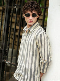 Eszett Men Classic Striped Casual Shirt