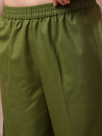 Vishudh Green Ethnic Motifs Printed Kurta with Palazzo & Dupatta