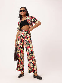 DressBerry Resort Ready Global Groove Shirt Style Crop Top