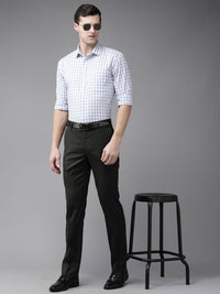 Park Avenue Men Charcoal Smart Trousers