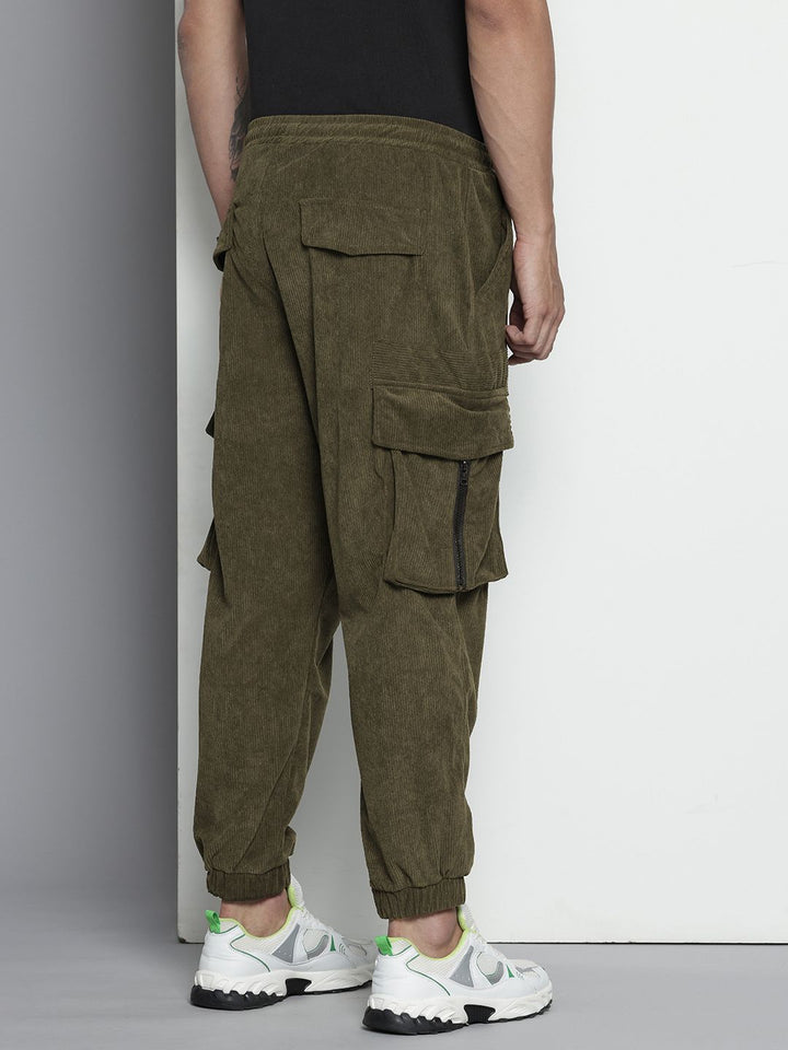 The Indian Garage Co. Men Drop Crotch Loose Fit Corduroy Joggers