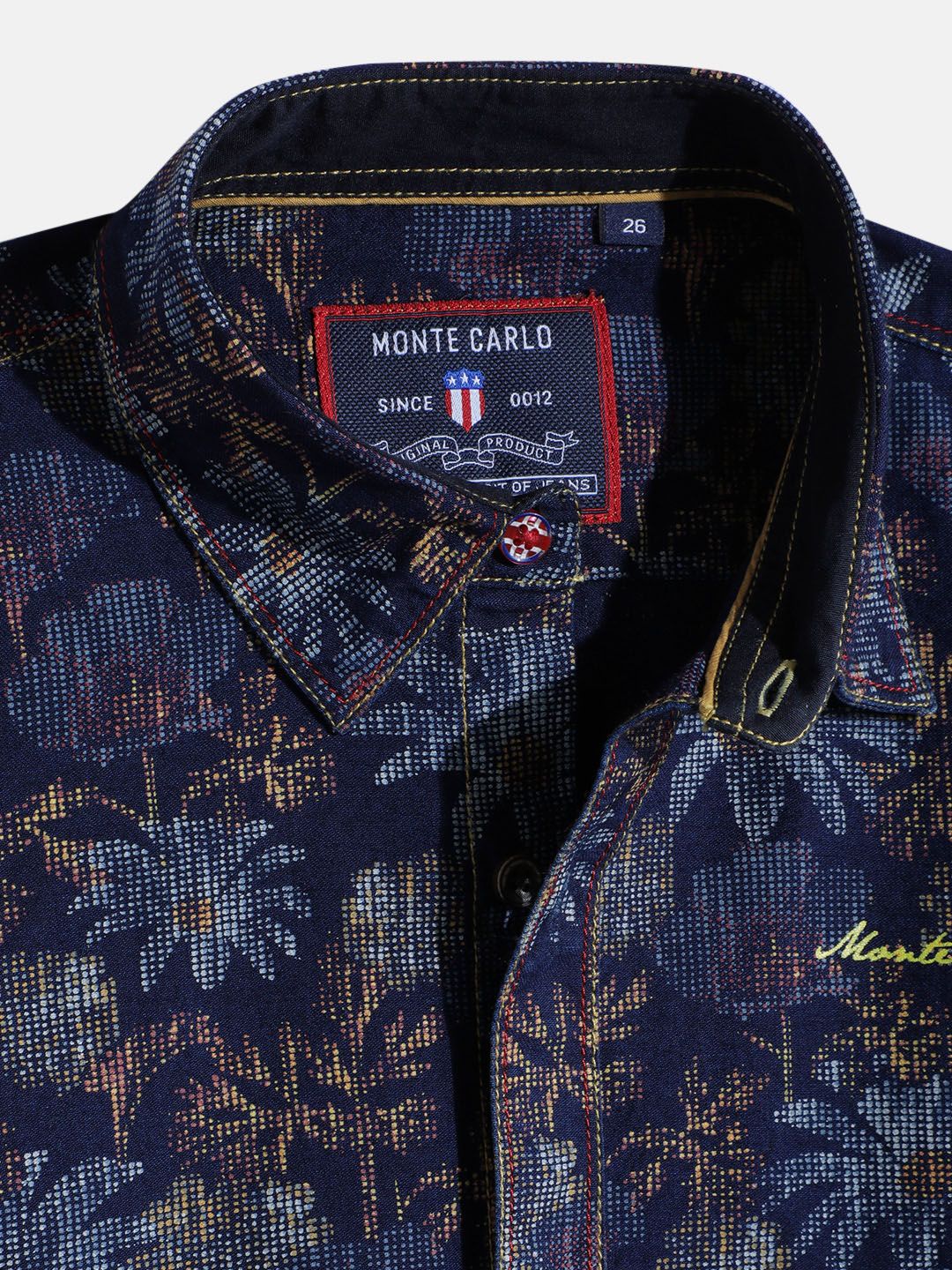 Monte Carlo Boys Floral Printed Smart Fit Shirt