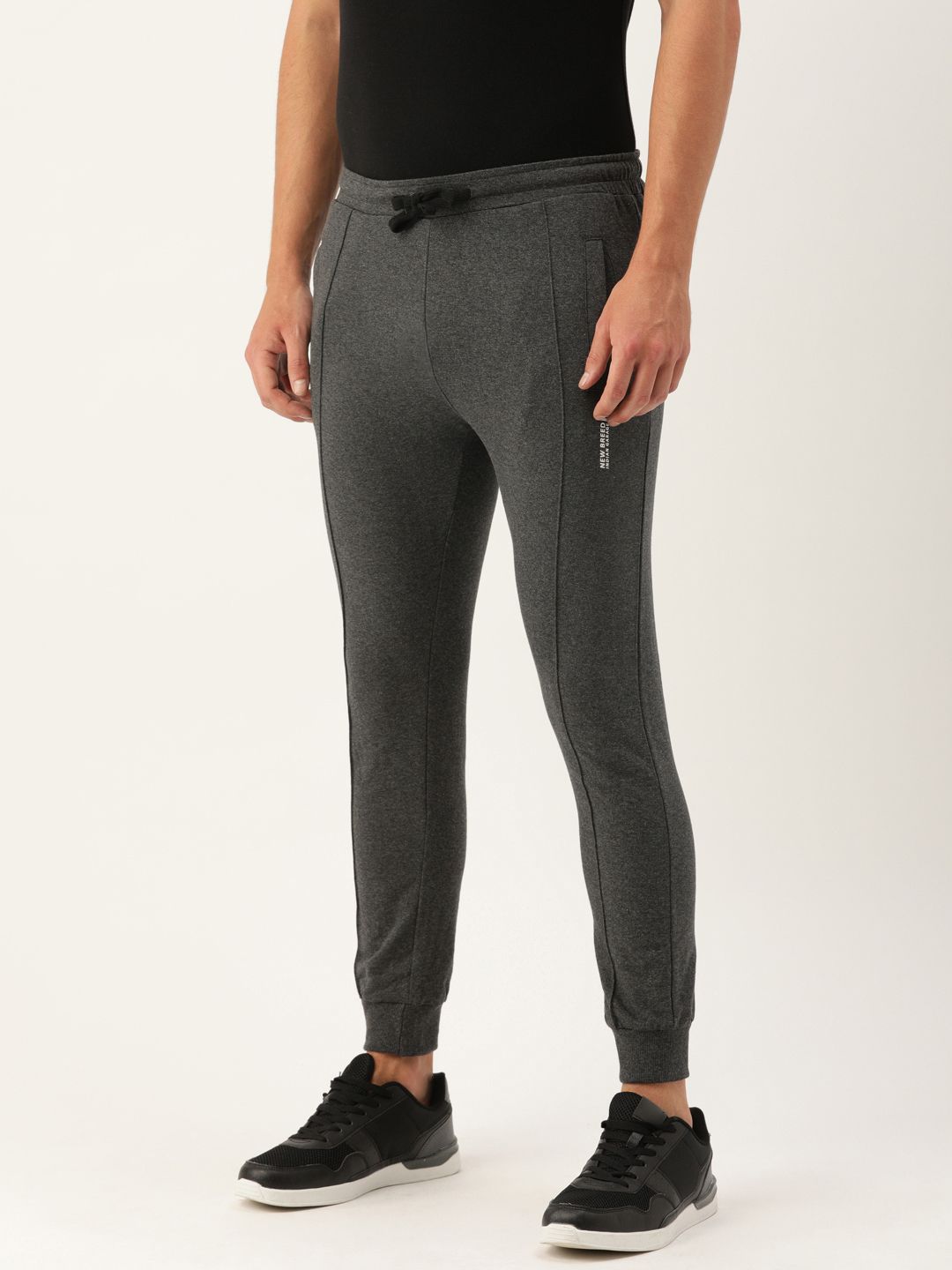 The Indian Garage Co Men Grey Solid Slim Fit Jogger