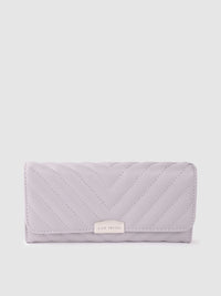 Lino Perros Women Geometric Textured Envelope Wallet with Quilted Detail