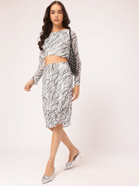 DressBerry Greyscale Glam Printed Co-Ords