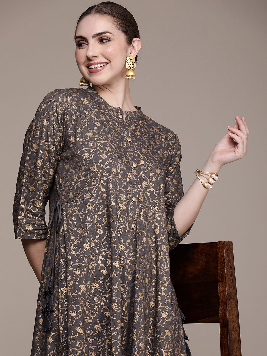 Anouk Women Ethnic Motifs Printed Anarkali Kurta