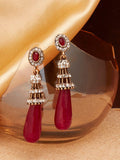 SoHi Red Contemporary Drop anting -anting