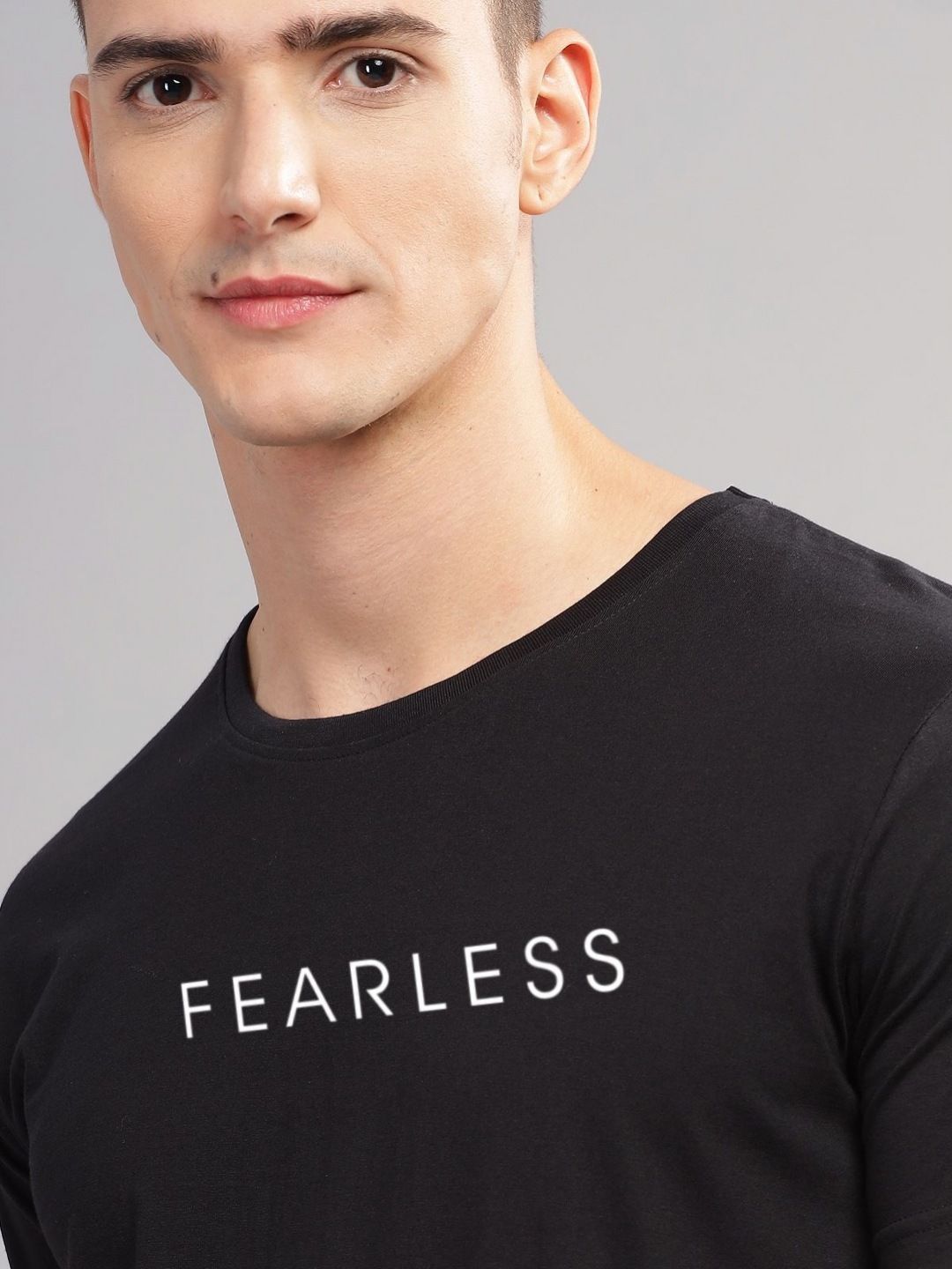 ADRO Men Typography Raw Edge T-shirt
