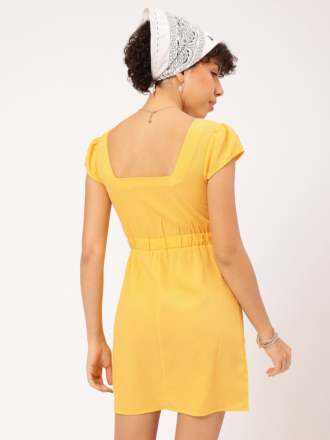 DressBerry Dreamy Drip Seersucker A-Line Mini Dress