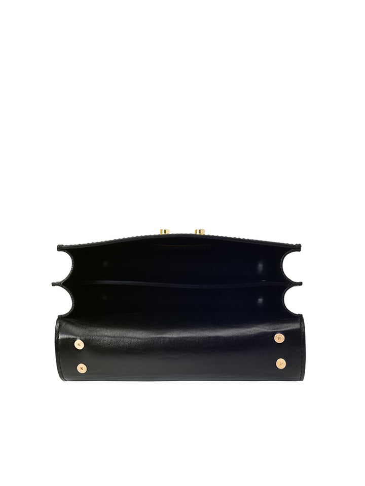 Lino Perros Croc Textured Structured Shoulder Bag