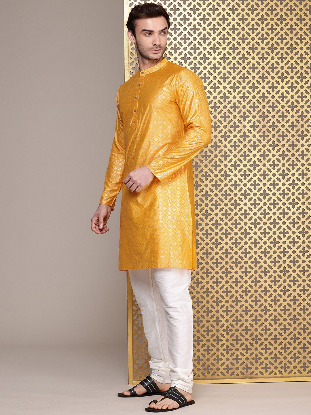 House of Pataudi Geometric Printed Jashn Kurta