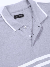 Thomas Scott Men Striped Polo Collar Cotton T-shirt