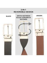 Teakwood Leathers Men Leather Reversible Belt