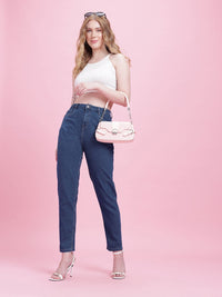 DressBerry Women Mid-Rise Mom Fit Stretchable Jeans