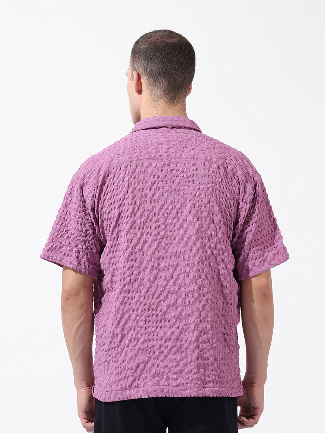 The Indian Garage Co Men Relaxed Fit Self Design Resort Wear Shirt