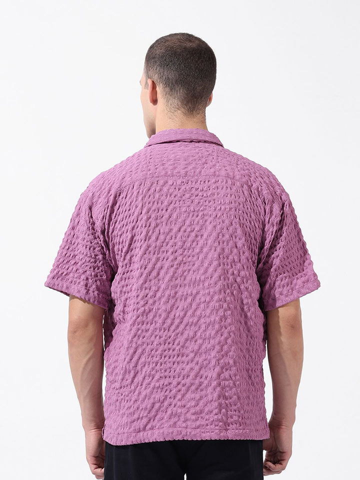 The Indian Garage Co Men Relaxed Fit Self Design Resort Wear Shirt