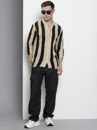 The Indian Garage Co Striped Pure Acrylic Casual Shirt