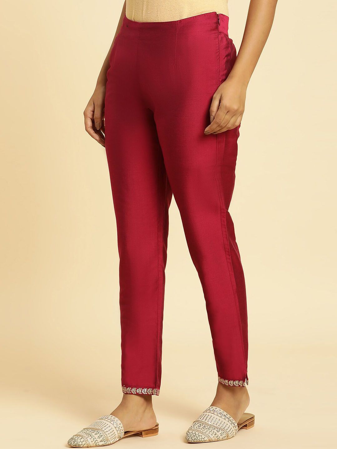 W Women Mid Rise Slim Fit Regular Trousers