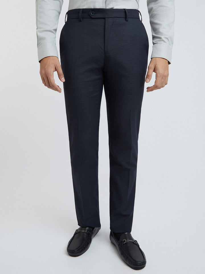 Raymond Men Textured Slim Fit Formal Trousers