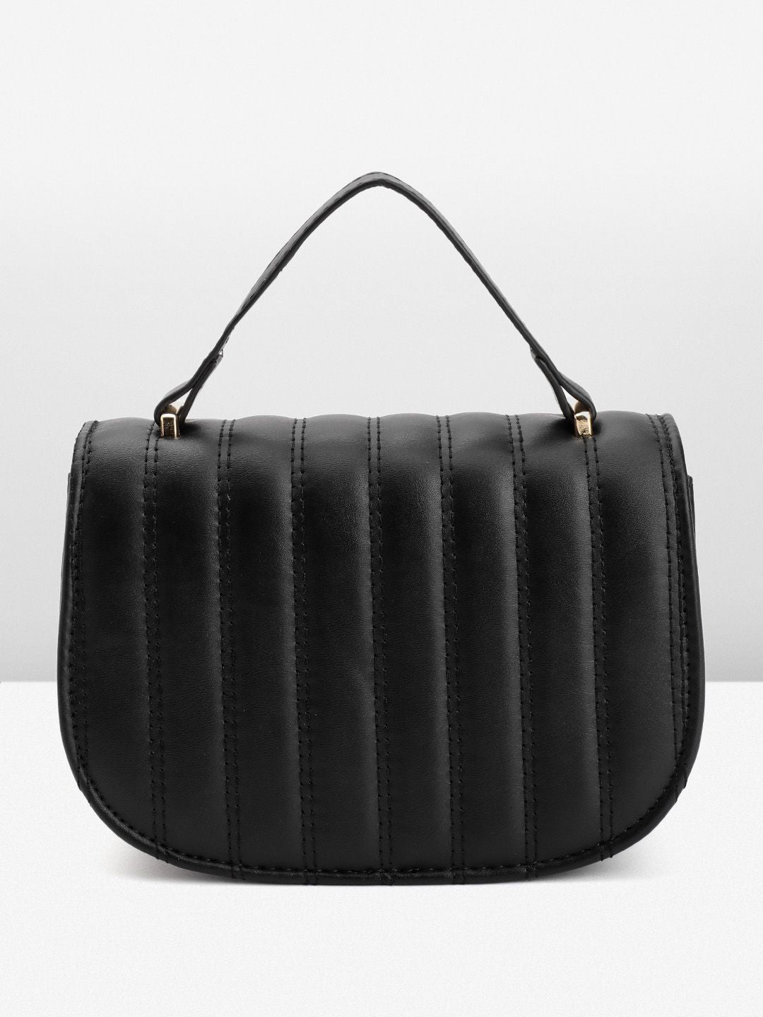 DressBerry Quilted Structured Satchel
