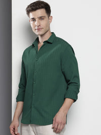 The Indian Garage Co Men Relaxed Fit Solid Dobby Resort Wear Shirt