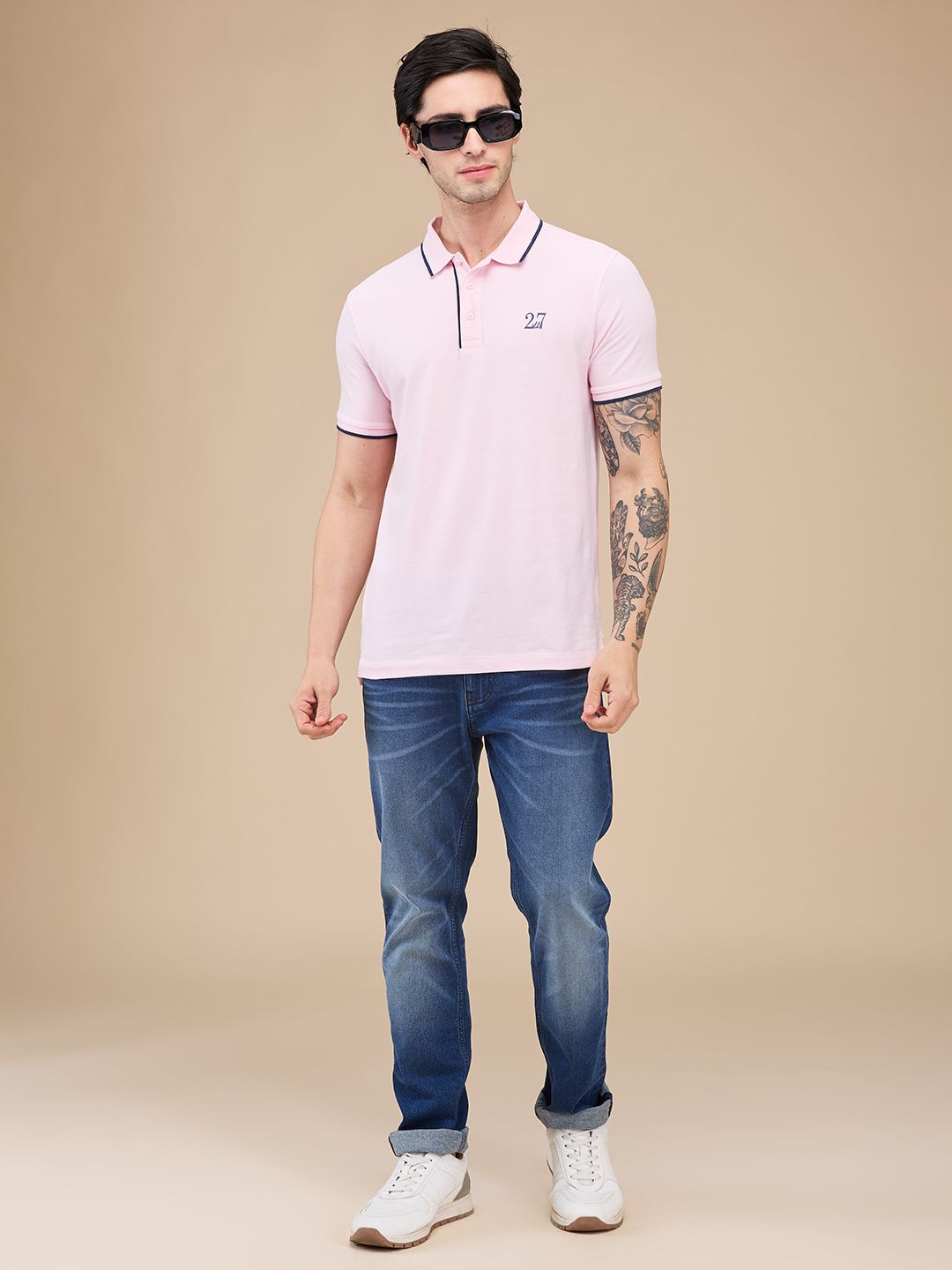 Being Human Polo Collar Pure Cotton T-shirt