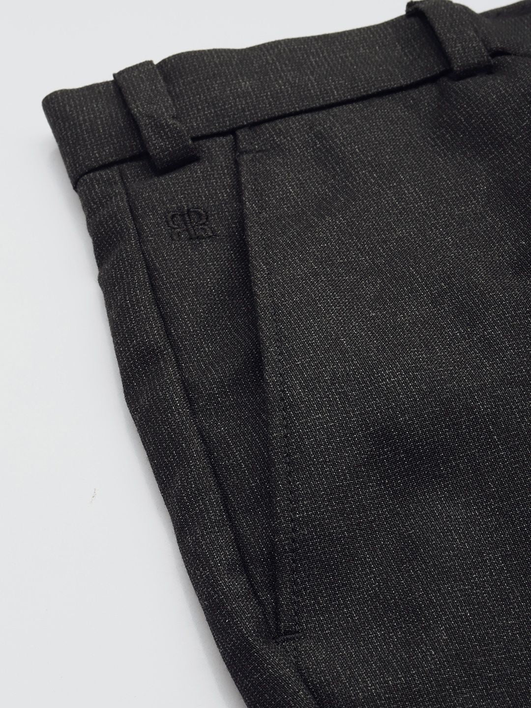 Raymond Men Textured Slim Fit Formal Trousers