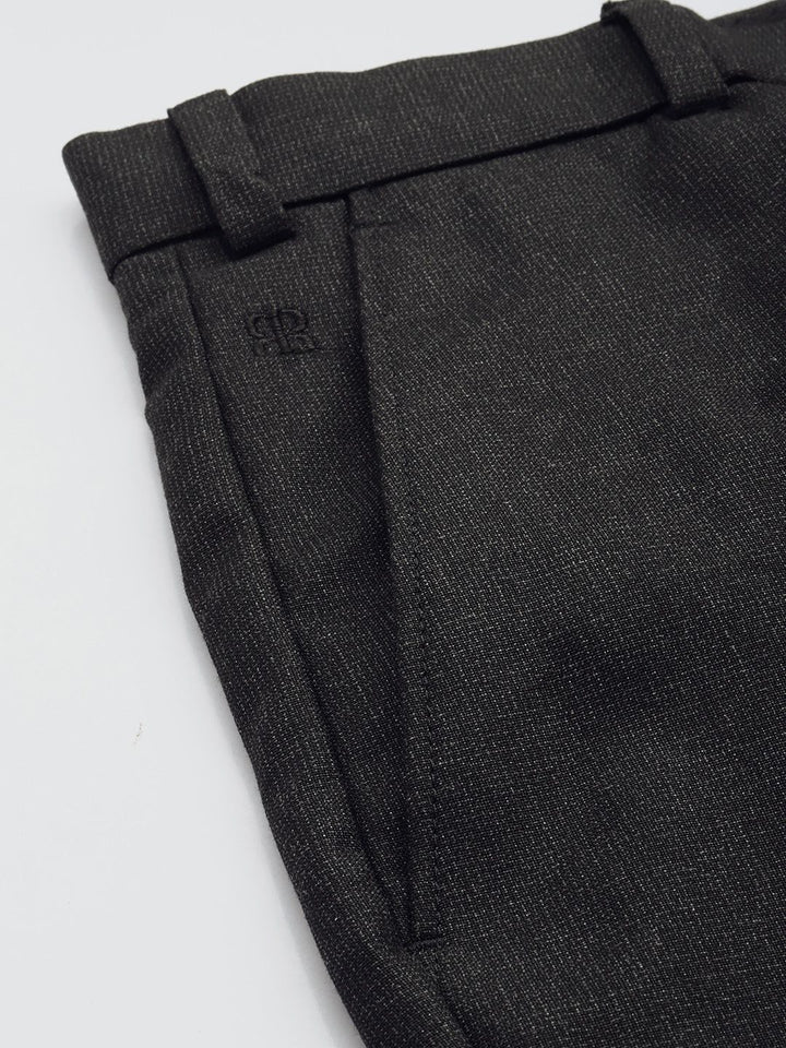 Raymond Men Textured Slim Fit Formal Trousers
