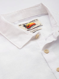 The Indian Garage Co Self-Design Drop-Shoulder Sleeves Relaxed Fit Semi Sheer Casual Shirt