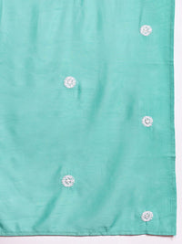Anouk Floral Embroidered Kurta with Trousers & With Dupatta