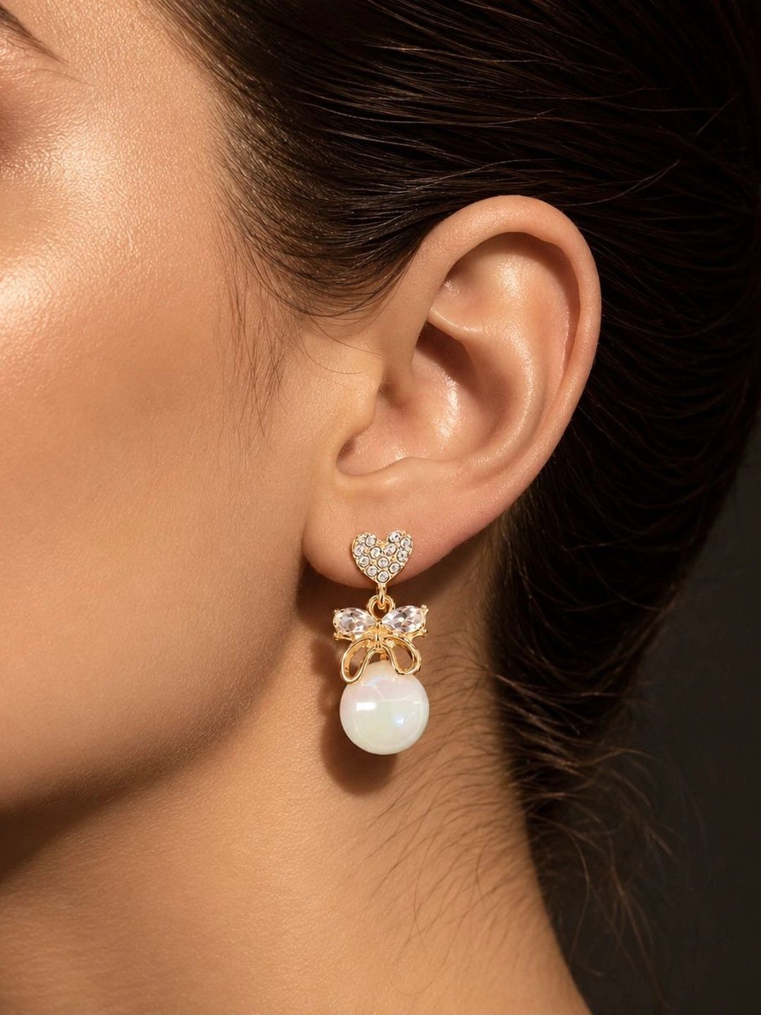 VOGUE PANASH Heart Shaped Drop Earrings