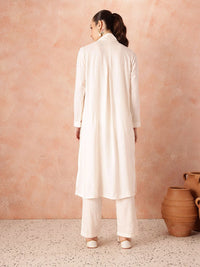 all about you Women Regular Kurta with Trousers With Tie-Up Detail