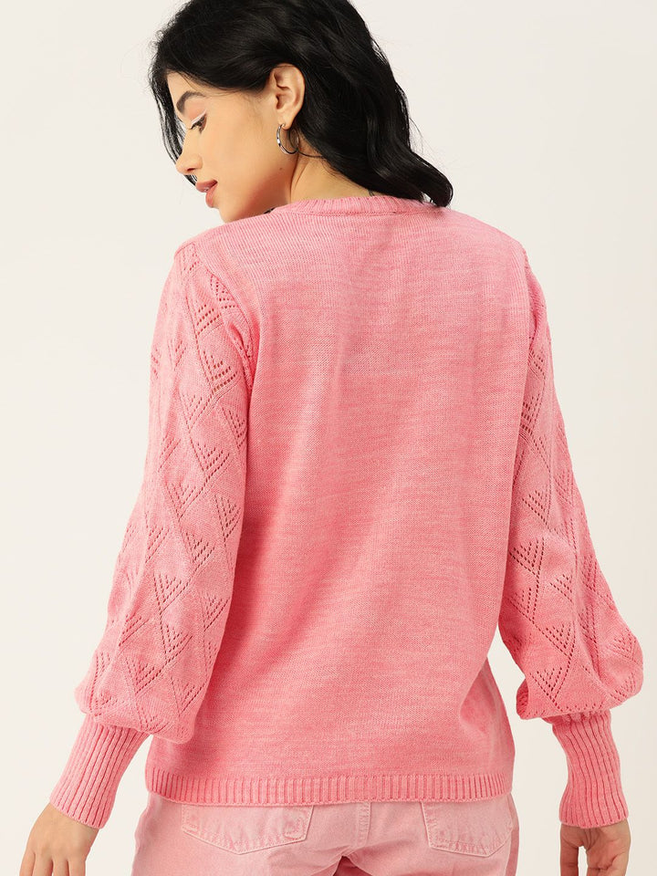 DressBerry Women Pink Cardigan